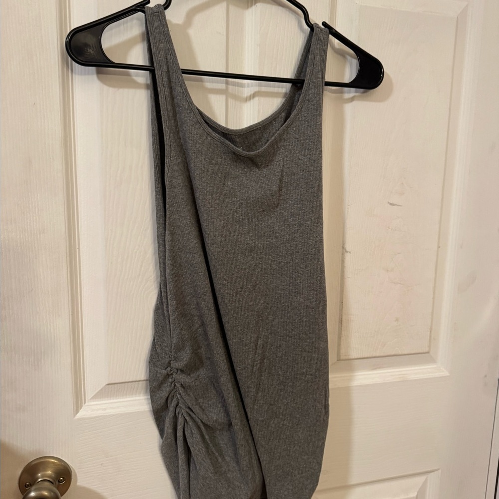 Old Navy Gray Fitted Maternity Top